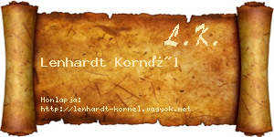 Lenhardt Kornél névjegykártya
